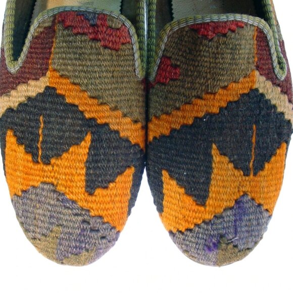 DITA EMMET Vintage Turkish Kilim Woven Men's Slippers 11.5/45 - Picture 8 of 8